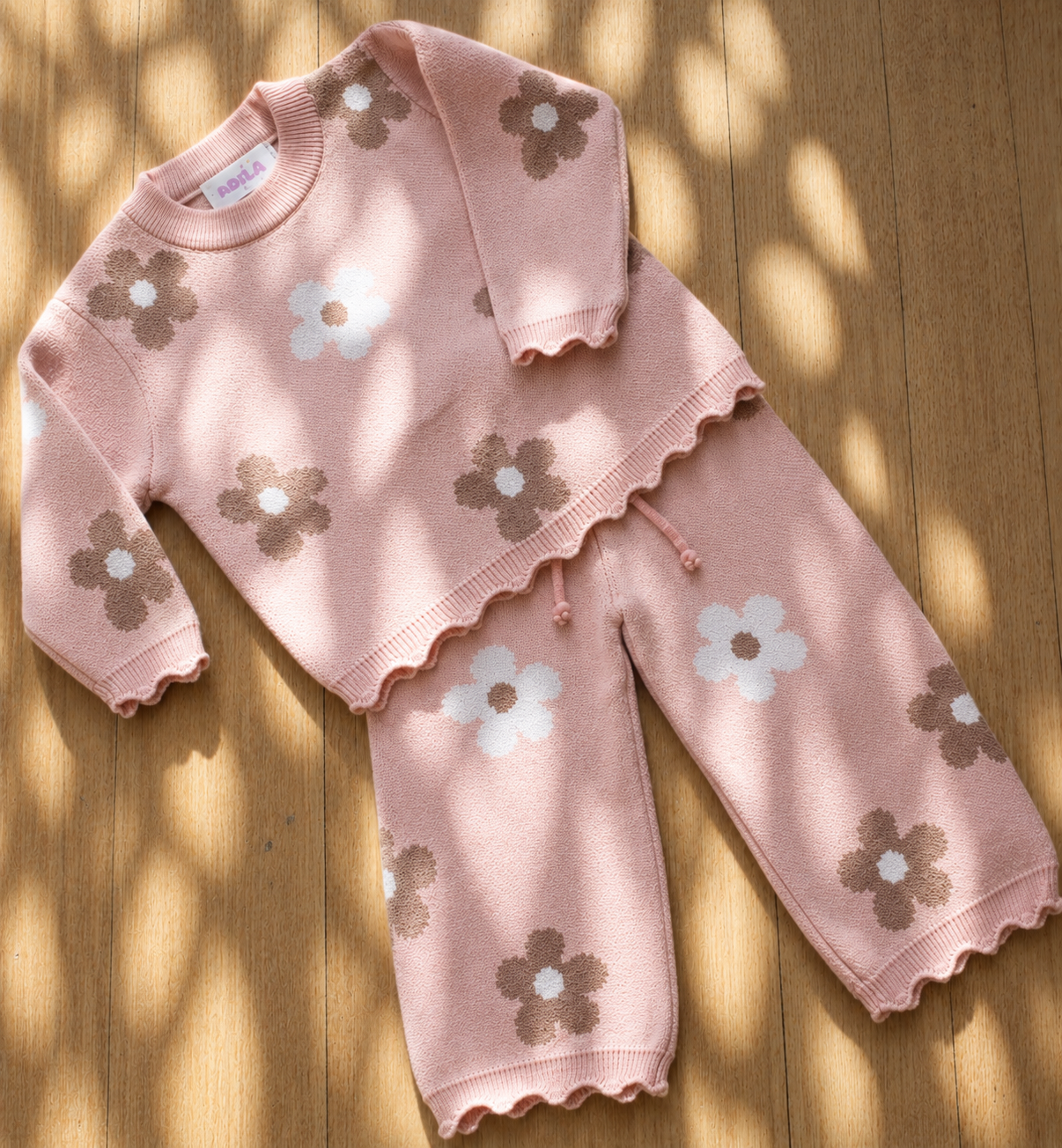Blush Blossom Knit Set