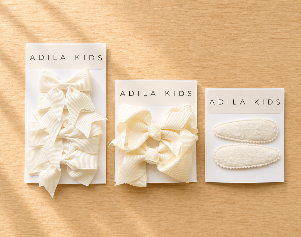Beige Bow Set