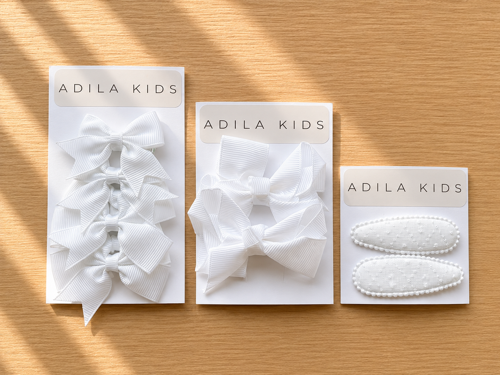 White Knot Clips