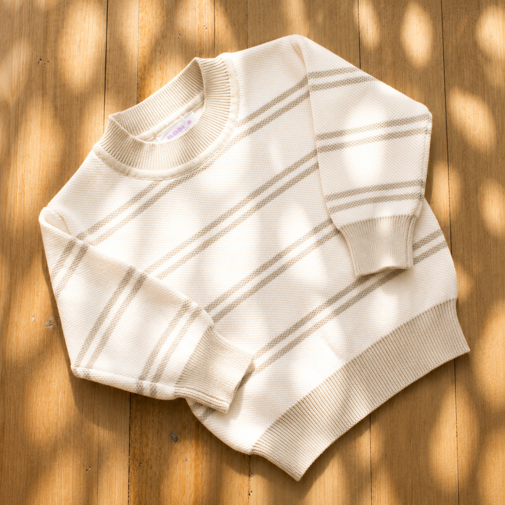 Oat Stripe Knit Set