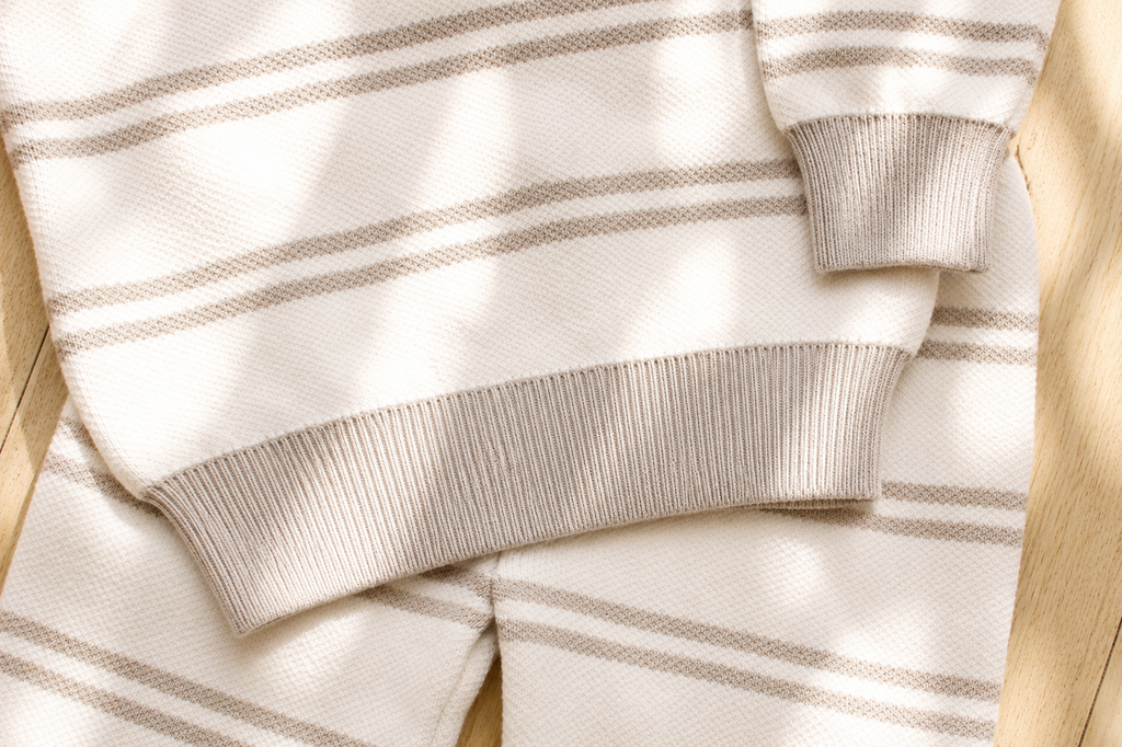Oat Stripe Knit Set