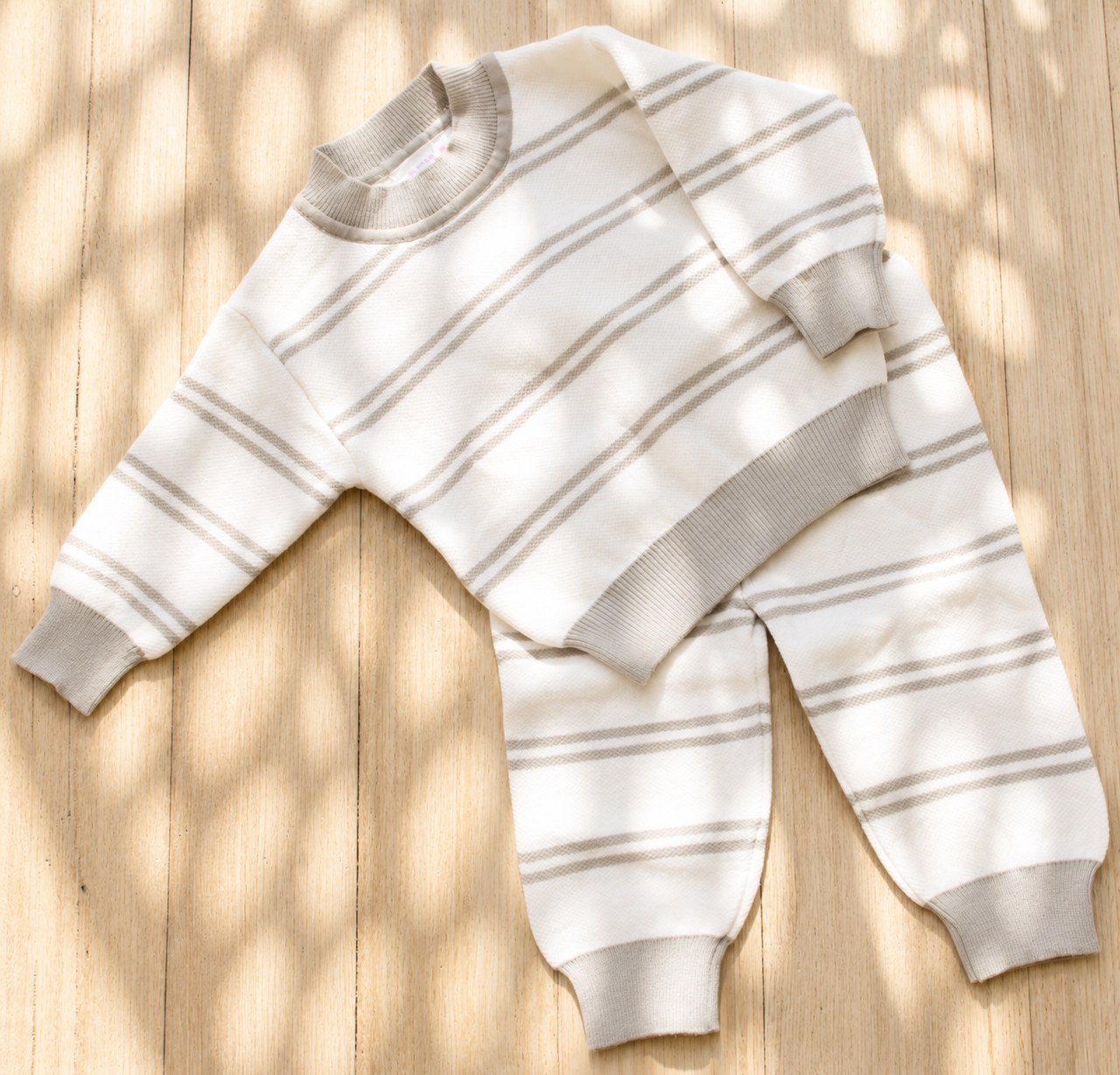 Oat Stripe Knit Set